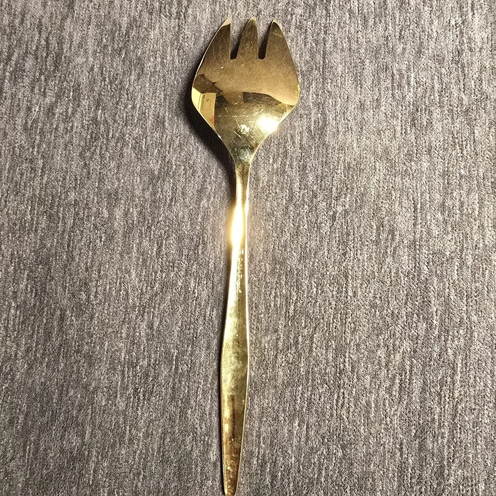 Vintage‎ JH Carlyle Golden Bouquet Gold Electroplate Cold Meat Fork